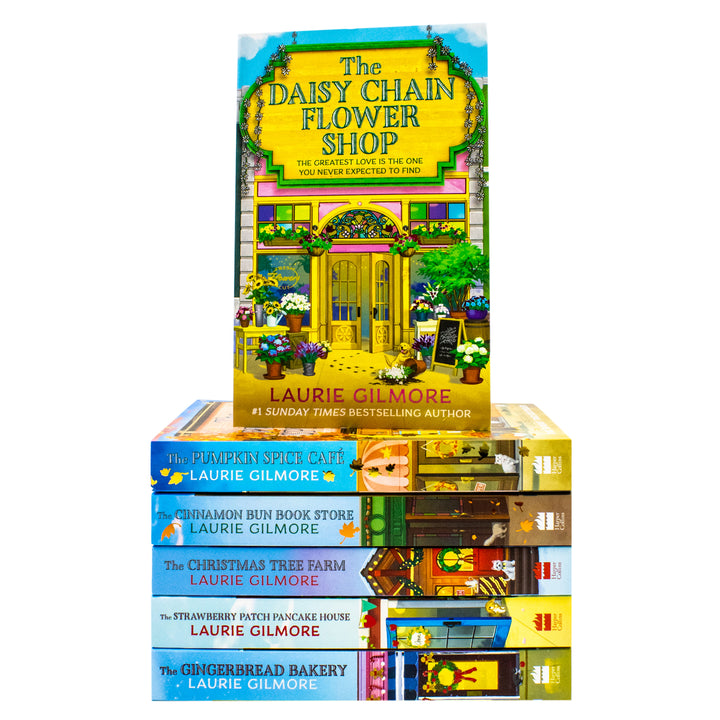 Dream Harbor Series 1-6 Books Collection Set By Laurie Gilmore (The Pumpkin Spice Café, The Cinnamon Bun Book Store, The Christmas Tree Farm, The Daisy Chain Flower Shop & More)