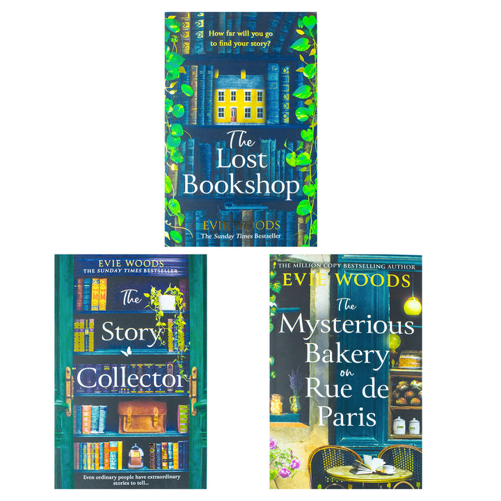Evie Woods 3 Books Collection Set (The Mysterious Bakery on Rue de Paris, The Story Collector and The Lost Bookshop)