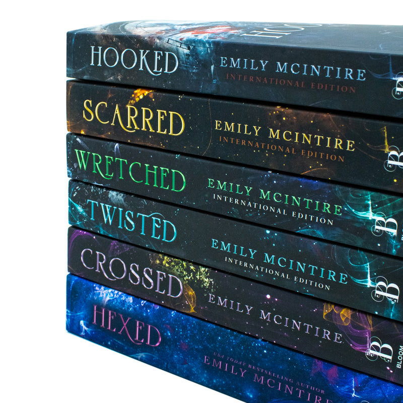 Never After Series by Emily McIntire – Complete 6-Book Collection Set (Hexed, Hooked, Scarred, Wretched, Twisted, Crossed) | Fantasy, Magic & Romance