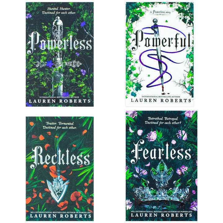 The Powerless Trilogy By Lauren Roberts 4 Books Collection Set (Fearless [Hardback], Powerless, Powerful and Reckless)