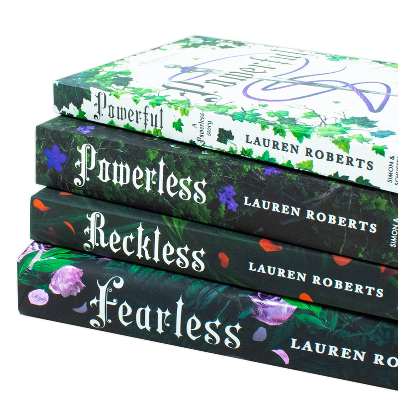 The Powerless Trilogy By Lauren Roberts 4 Books Collection Set (Fearless [Hardback], Powerless, Powerful and Reckless)