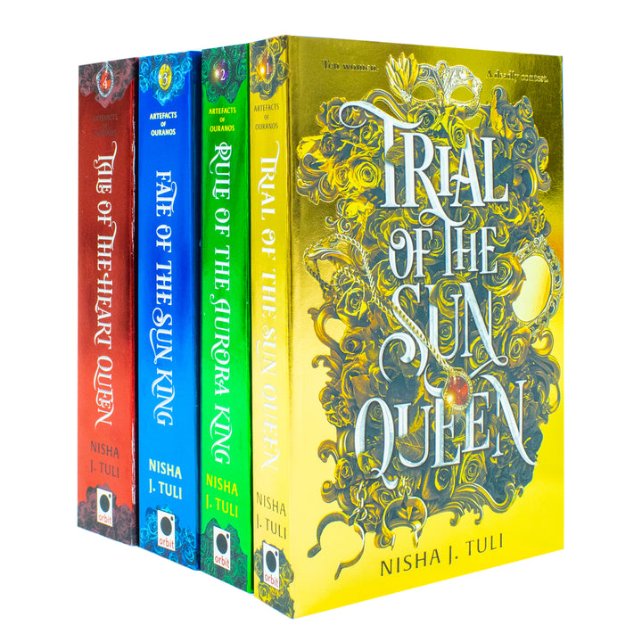 Artefacts of Ouranos Series 4 Books Collection Set By Nisha J. Tuli (Trial of the Sun Queen, Rule of the Aurora King, Fate of the Sun King and Tale of the Heart Queen)