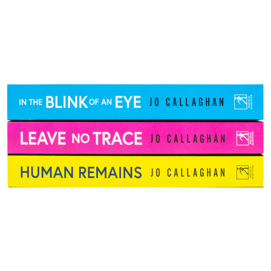 Kat and Lock Series By Jo Callaghan 3 Books Collection Set (In The Blink of An Eye, Leave No Trace and Human Remains)