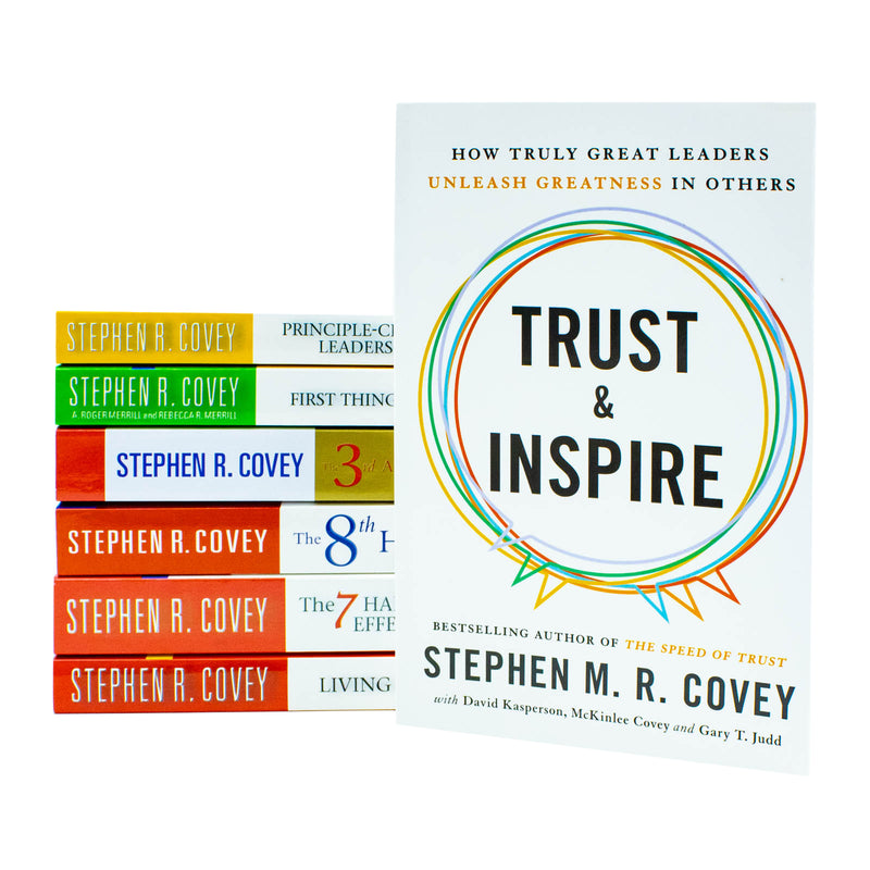 Stephen R. Covey 7 Books Collection Set (The Third Alternative, Trust & Inspire, Living the 7 habbits  & Many More!)