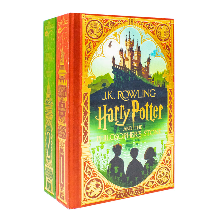 Harry Potter Mina Lima Edition Series Collection 2 Books Set by J.K. Rowling (The Chamber of Secrets and the Philosopher’s Stone)