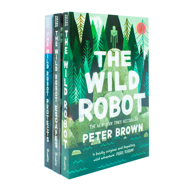 The Wild Robot 3-Book Set by Peter Brown | Adventure, Nature & Survival Stories for Kids – Includes The Wild Robot, Escapes & Protects | Ages 7+