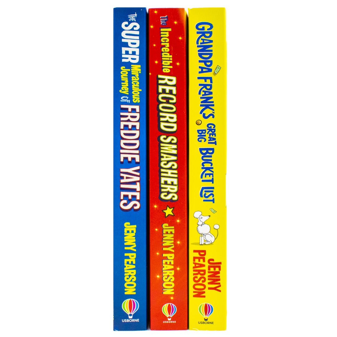Jenny Pearson 3 Books Collection Set (The Incredible Record Smashers, Grandpa Frank's Great Big Bucket List & The Super Miraculous Journey of Freddie Yates) | Paperback
