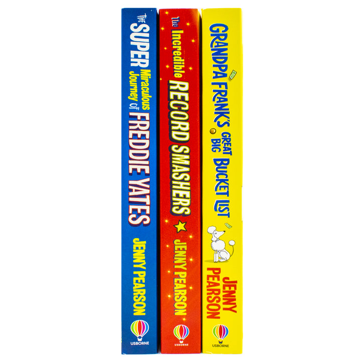 Jenny Pearson 3 Books Collection Set (The Incredible Record Smashers, Grandpa Frank's Great Big Bucket List & The Super Miraculous Journey of Freddie Yates) | Paperback