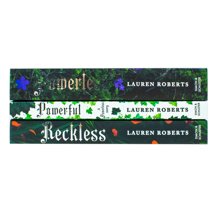 The Powerless Trilogy 3 Book Collection by Lauren Roberts | Powerless, Powerful & Reckless | Best Fantasy Romance Books Set for 12+ years