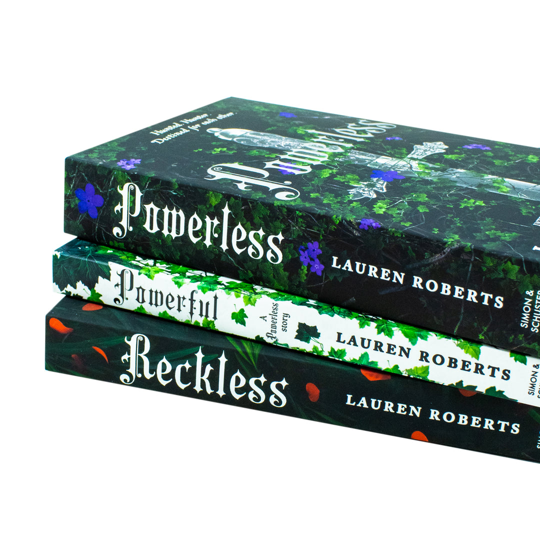 The Powerless Trilogy 3 Book Collection by Lauren Roberts | Powerless, Powerful & Reckless | Best Fantasy Romance Books Set for 12+ years