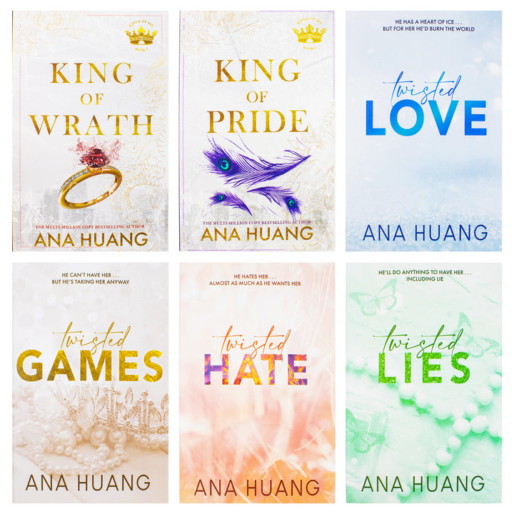 Ana Huang Twisted and Kings of Sin Series 6 Books Collection Set (Twisted Love, Twisted Games, Twisted Hate, Twisted Lies, King of Wrath & King of Pride)