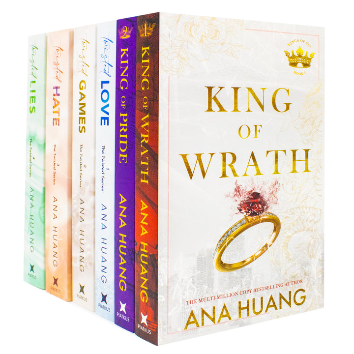 Ana Huang Twisted and Kings of Sin Series 6 Books Collection Set (Twisted Love, Twisted Games, Twisted Hate, Twisted Lies, King of Wrath & King of Pride)