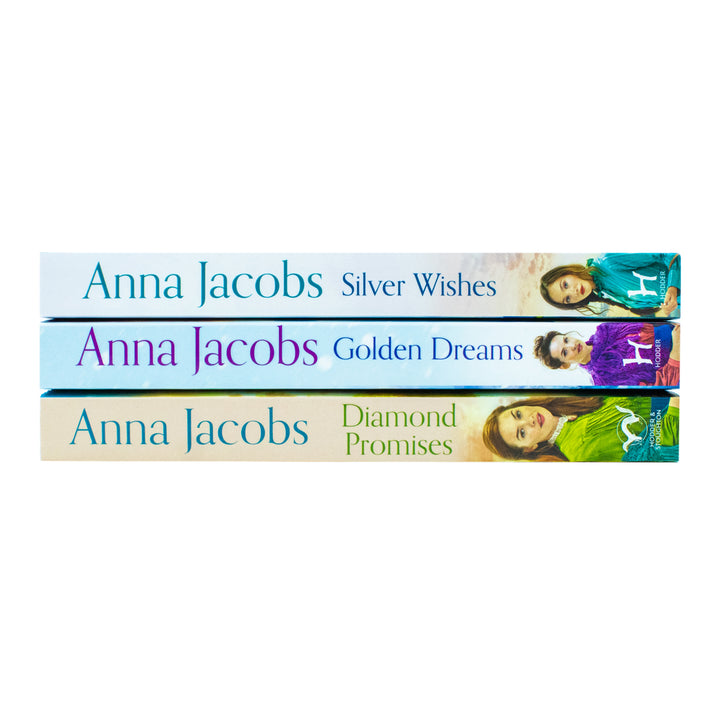 Anna Jacobs Jubilee Lake Series 3 Books Collection Set (Silver Wishes , Golden Dreams , Diamond Promises)