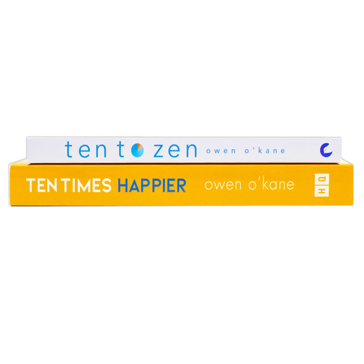 Ten Times Happier and Ten to Zen By Owen O’Kane 2 Books Collection Set | Self-Help for Happiness, Mental Health, Positive Thinking, Emotional Wellness