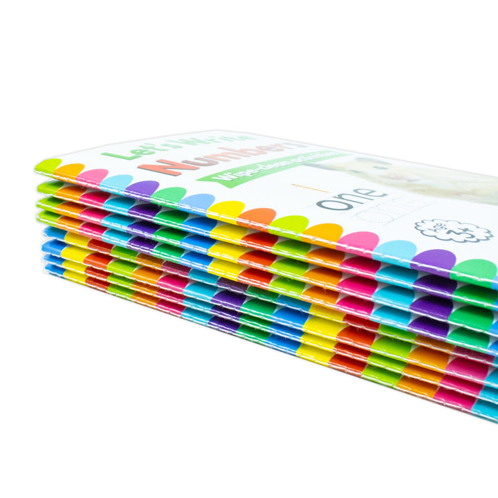 ABC and 123 Let's learn 8 Books Set Collection inc Wipe Clean Pages and Pen