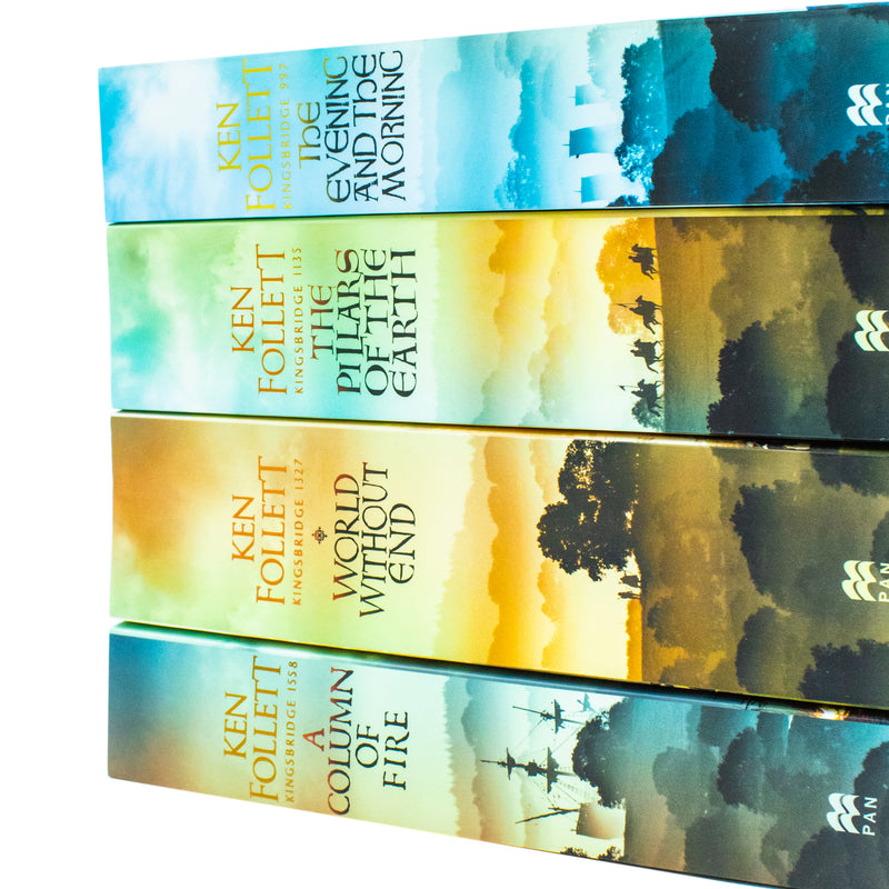 The Kingsbridge Novels 4-Book Collection Set by Ken Follett | Epic Historical Fiction, Bestselling Series, Literary Tales, Must-Read Paperbacks