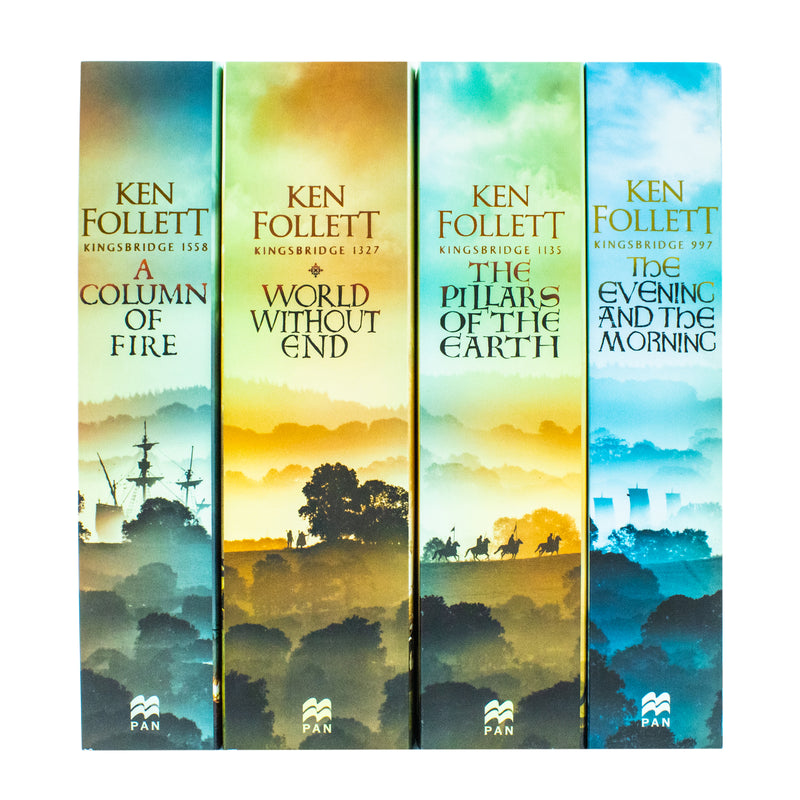 The Kingsbridge Novels 4-Book Collection Set by Ken Follett | Epic Historical Fiction, Bestselling Series, Literary Tales, Must-Read Paperbacks