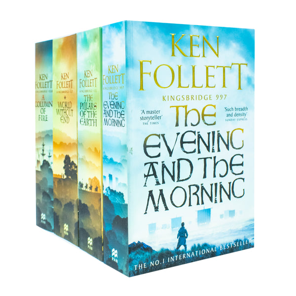 The Kingsbridge Novels 4-Book Collection Set by Ken Follett | Epic Historical Fiction, Bestselling Series, Literary Tales, Must-Read Paperbacks
