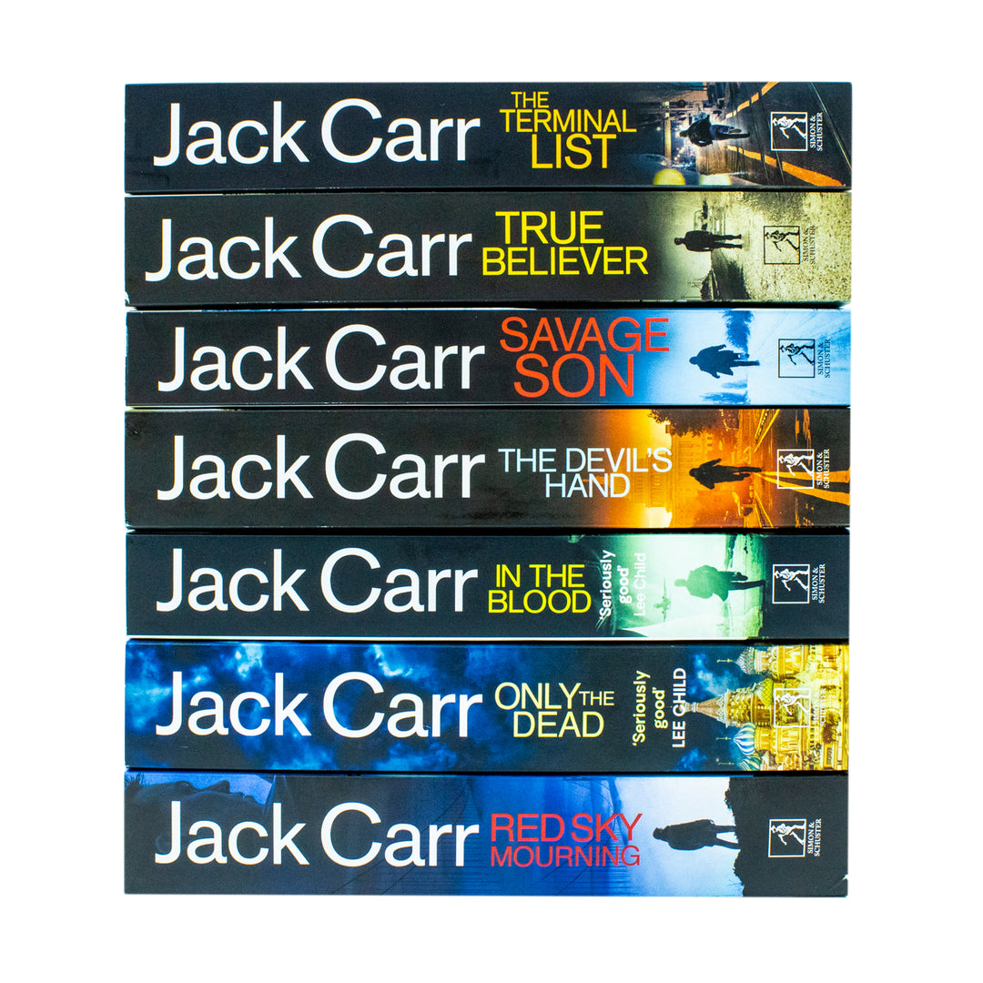 James Reece Series 7 Books Collection Set By Jack Carr (The Terminal List, True Believer, Savage Son, The Devil's Hand, In the Blood, Only the Dead & Red Sky Mourning)