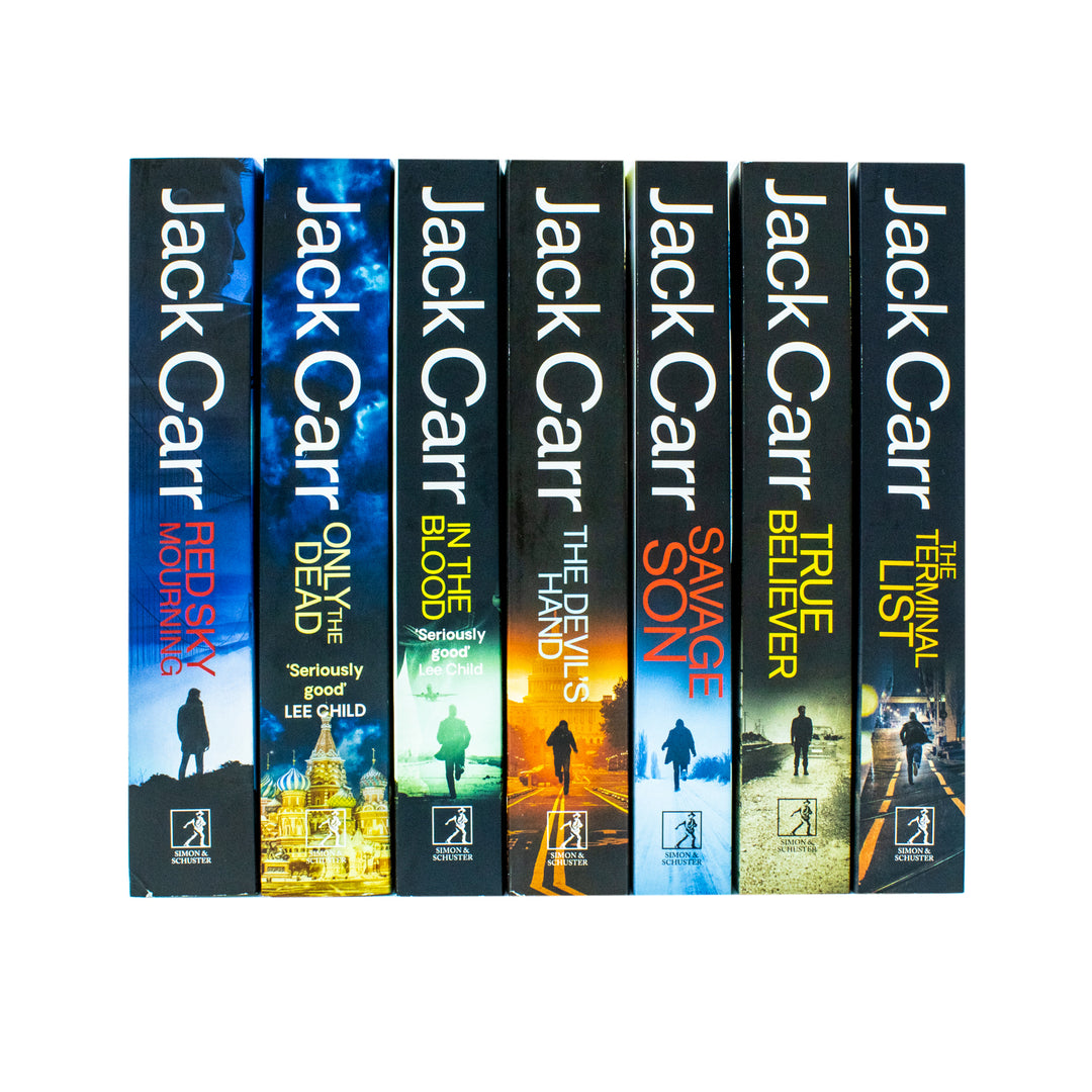 James Reece Series 7 Books Collection Set By Jack Carr (The Terminal List, True Believer, Savage Son, The Devil's Hand, In the Blood, Only the Dead & Red Sky Mourning)