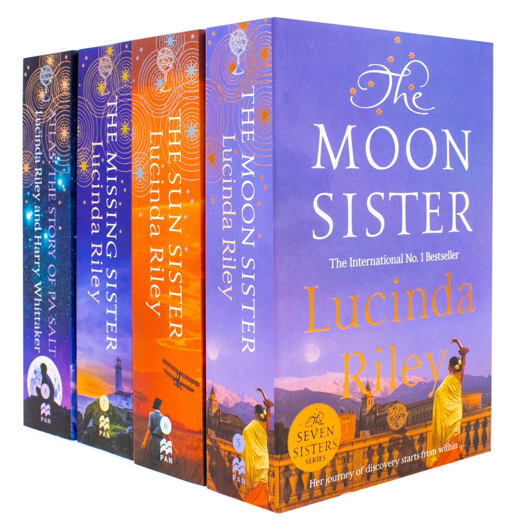 The Seven Sisters Series (Book 5-8) By Lucinda Riley and Harry Whittaker 4 Books Collection Set (The Moon Sister, The Sun Sister, The Missing Sister and Atlas: The Story of Pa Salt)