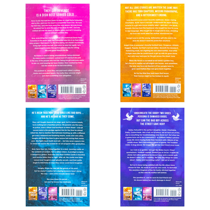 All Saints High Series (Book 1-4) by L. J. Shen 4 Books Collection Set (Pretty Reckless, Broken Knight, Angry God and Damaged Goods)