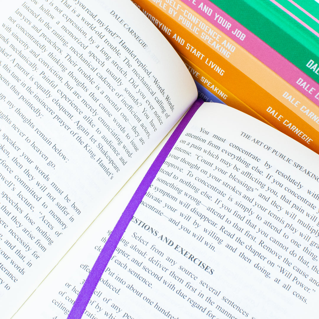 The best collection of Dale Carnegie 7 book set in hardback for personal development and success at age 12 and up