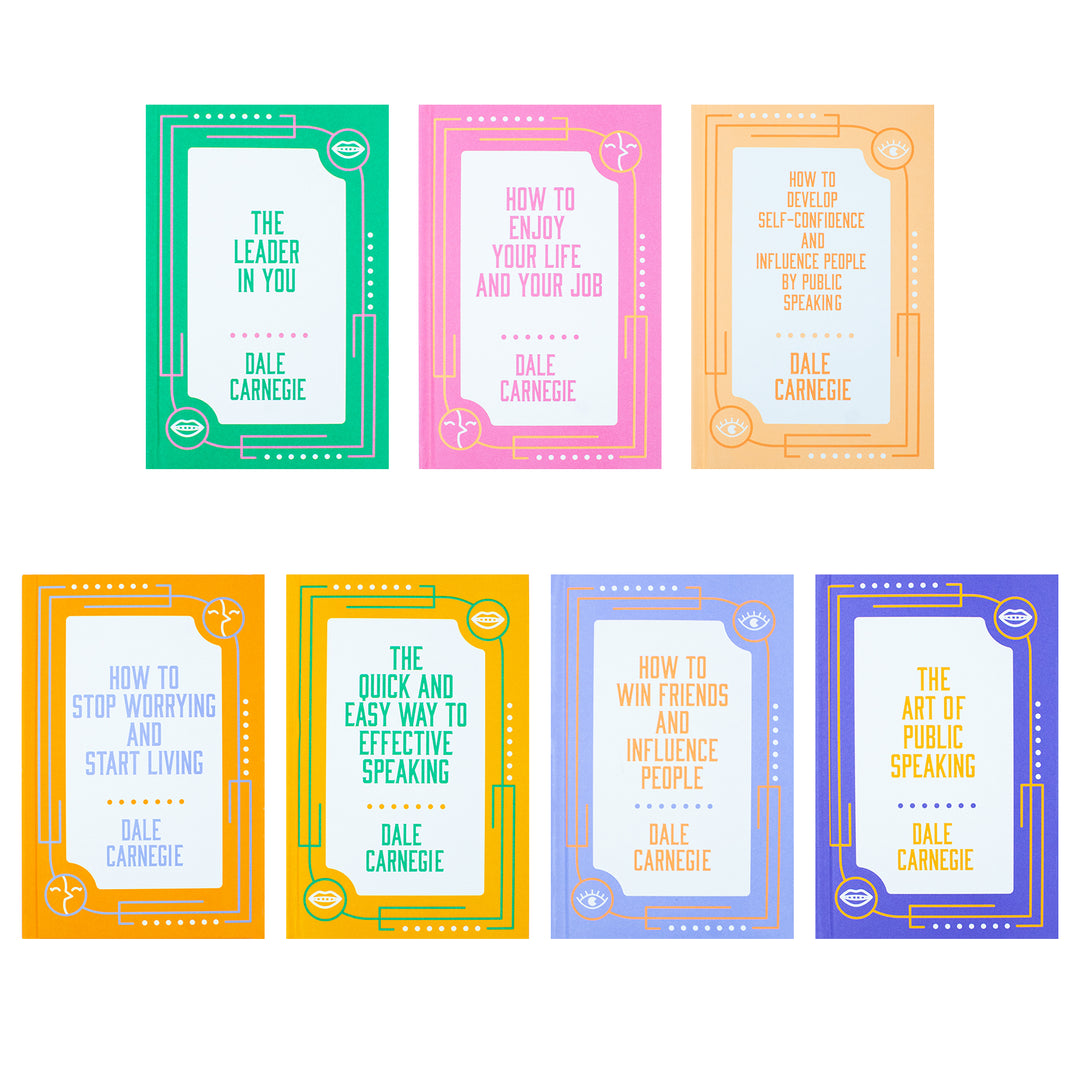 The best collection of Dale Carnegie 7 book set in hardback for personal development and success at age 12 and up