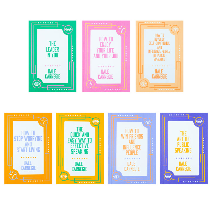 The best collection of Dale Carnegie 7 book set in hardback for personal development and success at age 12 and up