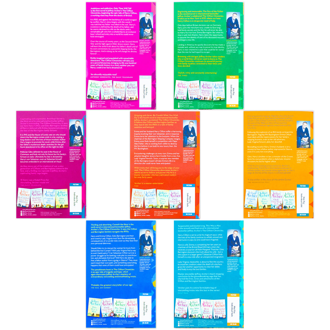 Jeffrey Archer Clifton Chronicles Series 7 Books Collection Set Cometh the Hour