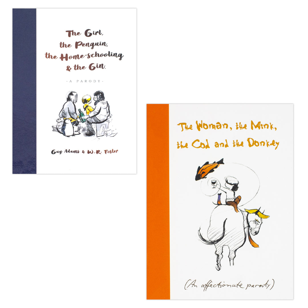The Girl the Penguin the Home-Schooling and the Gin By Guy Adams and The Woman the Mink the Cod and the Donkey By Margerie Swash 2 Books Collection Set