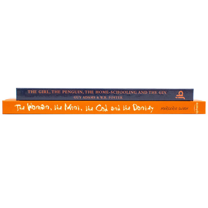 The Girl the Penguin the Home-Schooling and the Gin By Guy Adams and The Woman the Mink the Cod and the Donkey By Margerie Swash 2 Books Collection Set