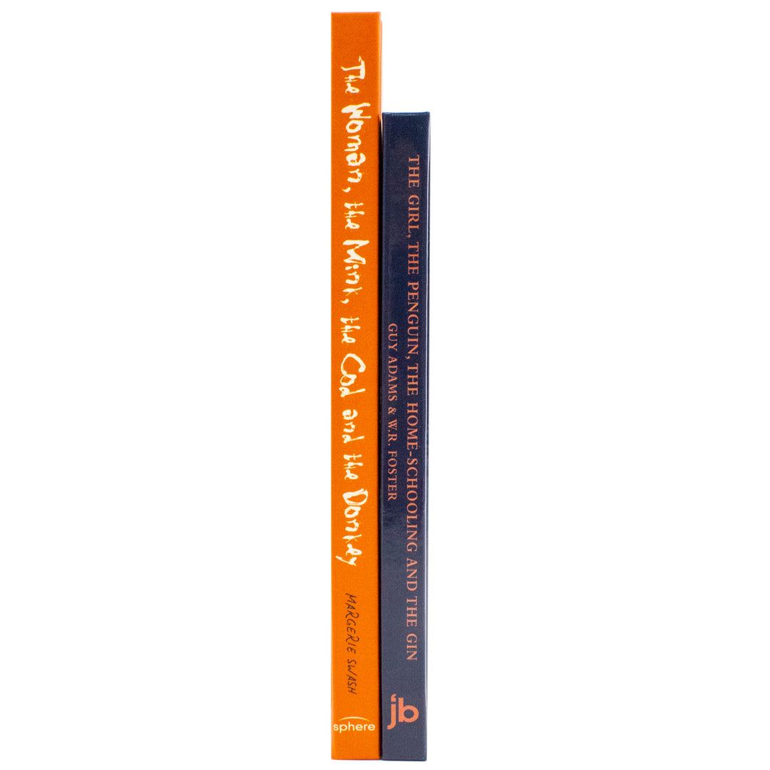 The Girl the Penguin the Home-Schooling and the Gin By Guy Adams and The Woman the Mink the Cod and the Donkey By Margerie Swash 2 Books Collection Set