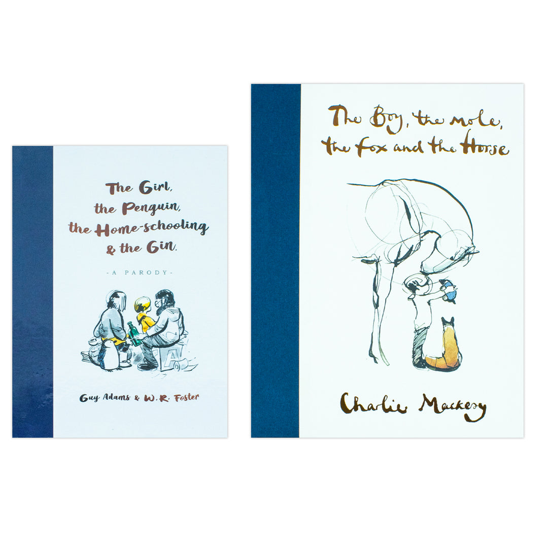 The Boy The Mole The Fox and The Horse By Charlie Mackesy & The Girl the Penguin the Home-Schooling and the Gin By Guy Adams 2 Books Collection Set