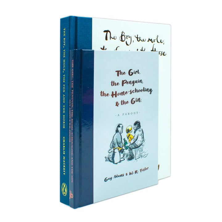 The Boy The Mole The Fox and The Horse By Charlie Mackesy & The Girl the Penguin the Home-Schooling and the Gin By Guy Adams 2 Books Collection Set