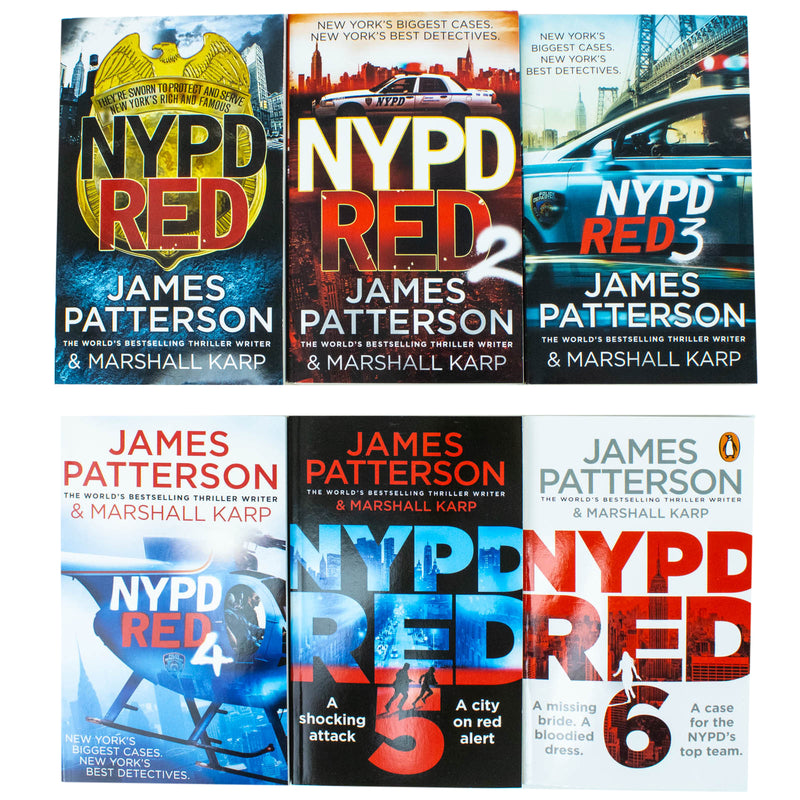 James Patterson NYPD Red Series Collection 1-6 Books Set | Crime, Detective Fiction, Suspense, Murder, Investigation, Police Drama, Paperback Novels