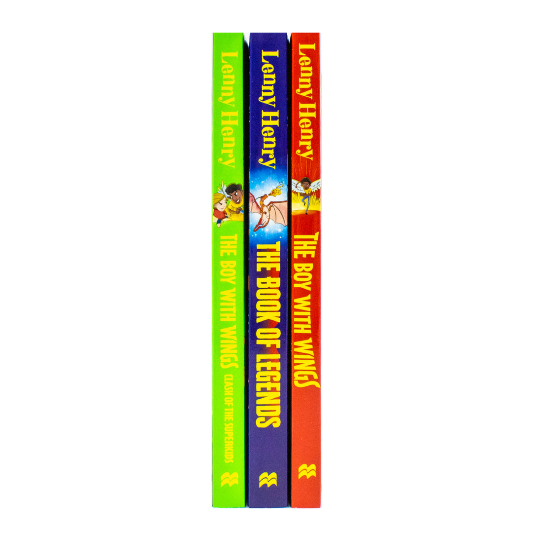 The Boy With Wings Series 3 Books Collection Set By Lenny Henry (The Boy With Wings, The Boy With Wings: Clash of the Superkids & The Book of Legends) Paperback