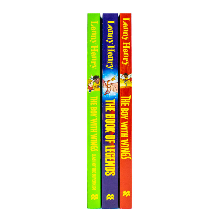 The Boy With Wings Series 3 Books Collection Set By Lenny Henry (The Boy With Wings, The Boy With Wings: Clash of the Superkids & The Book of Legends) Paperback