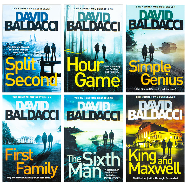 David Baldacci King & Maxwell 6-Book Set | Bestselling Thriller, Mystery & Suspense Series – Action-Packed Detective Fiction Collection for Adults