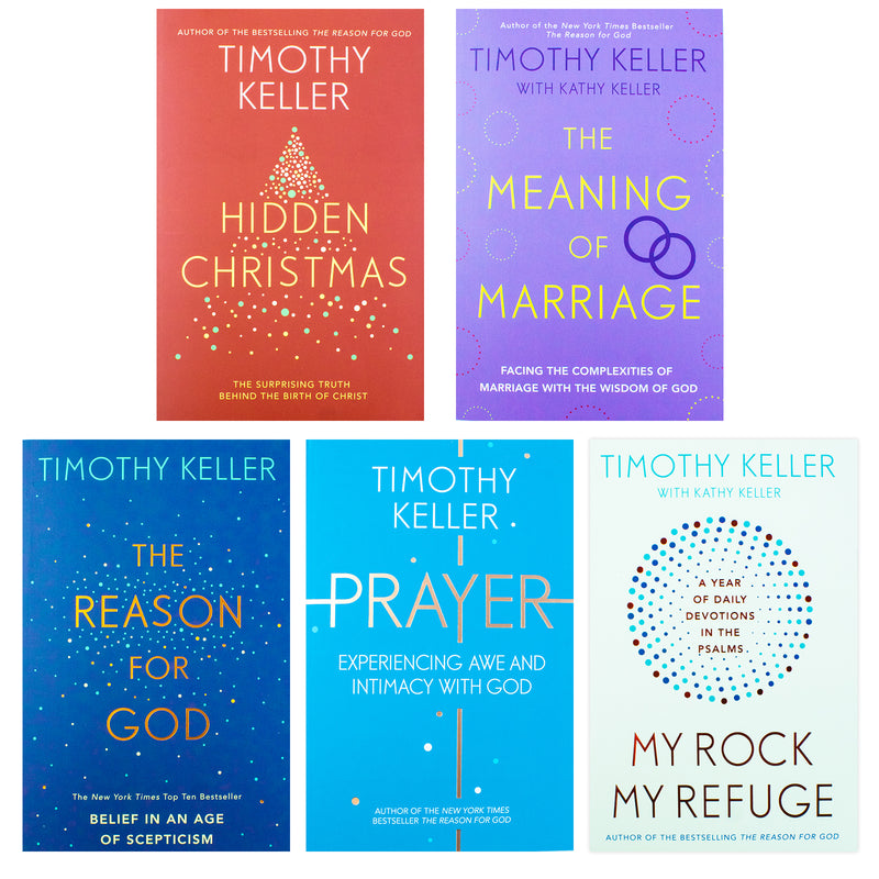 Timothy Keller 5 Paperback Book Collection– Christian Faith,Spirituality & Life Guidance |Includes Hidden Christmas, Prayer, The Reason for God & More