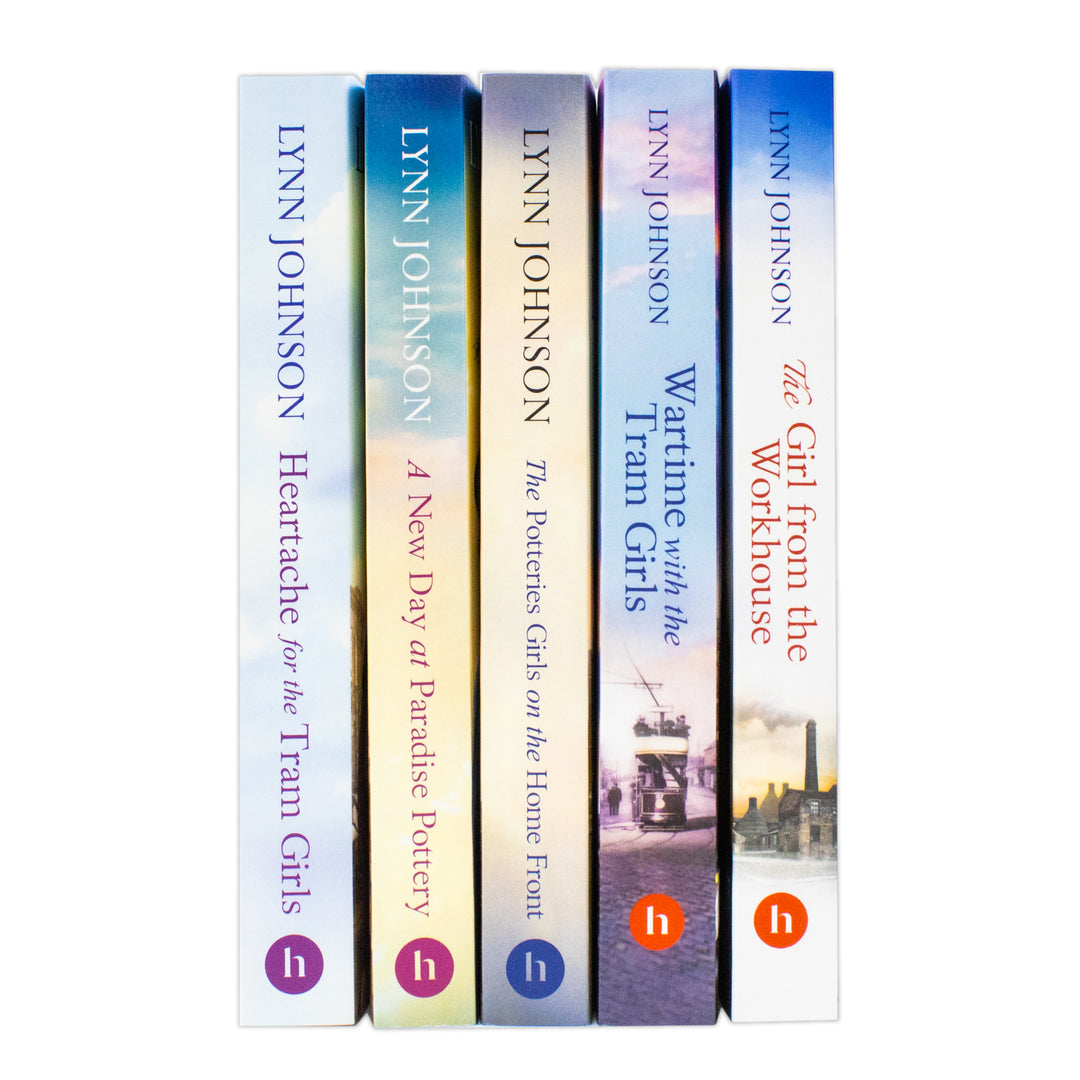 Lynn Johnson Series 5 Books Collection Set (The Girl from the Workhouse, Wartime with the Tram Girls, The Potteries Girls on the Home Front, Heartache For The Tram Girls, A New Day At Paradise Pottery)