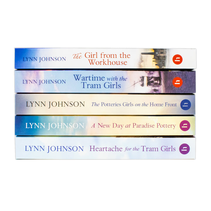 Lynn Johnson Series 5 Books Collection Set (The Girl from the Workhouse, Wartime with the Tram Girls, The Potteries Girls on the Home Front, Heartache For The Tram Girls, A New Day At Paradise Pottery)