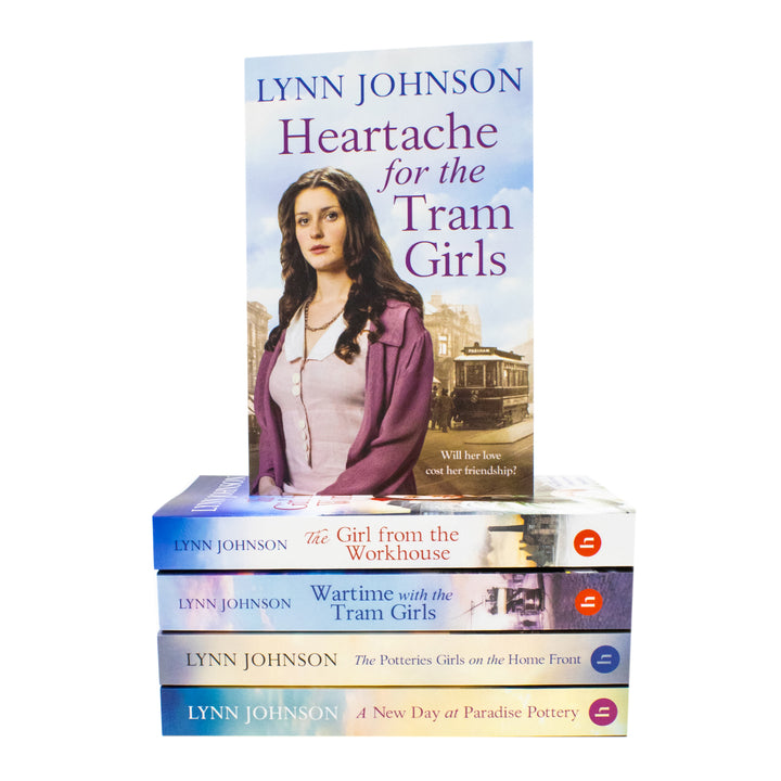 Lynn Johnson Series 5 Books Collection Set (The Girl from the Workhouse, Wartime with the Tram Girls, The Potteries Girls on the Home Front, Heartache For The Tram Girls, A New Day At Paradise Pottery)