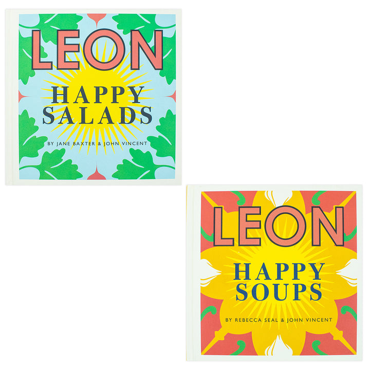 happy leons 2 books collection set - leon happy soups, leon happy salads