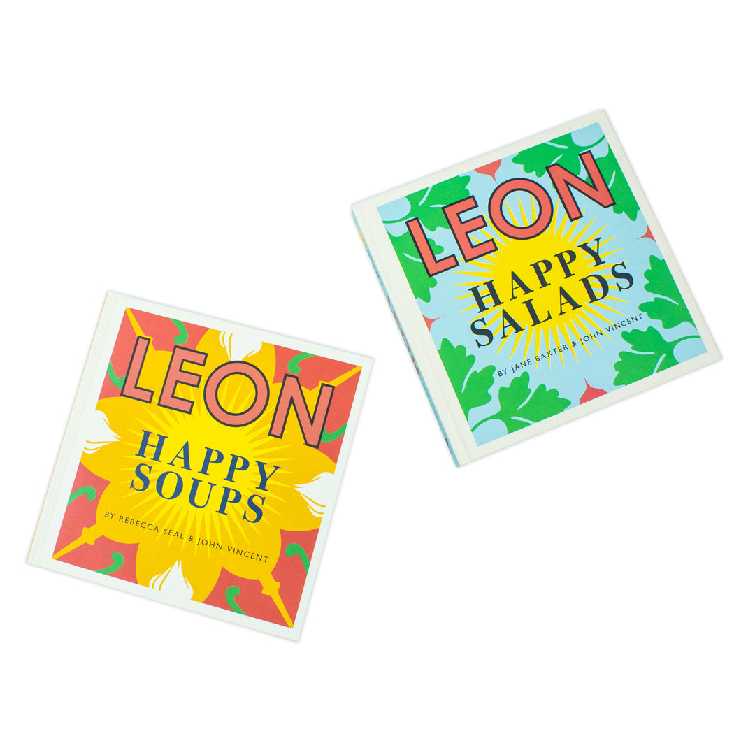 happy leons 2 books collection set - leon happy soups, leon happy salads