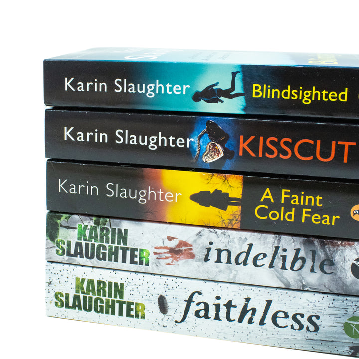 Karin Slaughter Collection 5 Books Set (Kisscut, Indelible, Faithless, Blindsighted, A Faint Cold Fear)