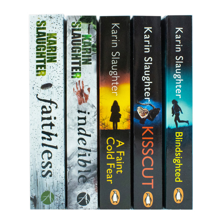 Karin Slaughter Collection 5 Books Set (Kisscut, Indelible, Faithless, Blindsighted, A Faint Cold Fear)