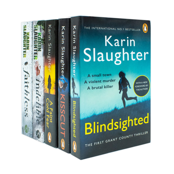 Karin Slaughter Collection 5 Books Set (Kisscut, Indelible, Faithless, Blindsighted, A Faint Cold Fear)