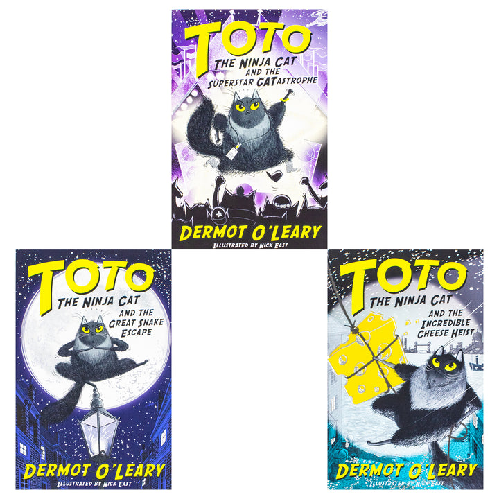 Toto the Ninja Cat Series 3 Books Collection Set By Dermot OLeary