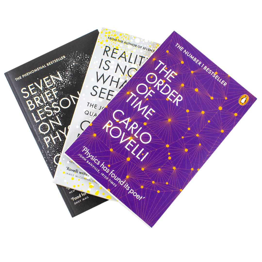Carlo Rovelli 3 Books Collection Set (Reality Is Not What It Seems, The Order of Time, Seven Brief Lessons on Physics) | Paperback